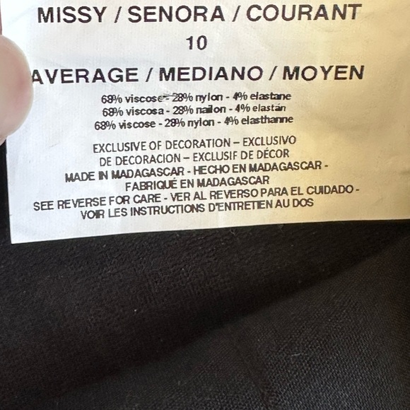 Gloria Vanderbilt Straight Leg Pants W Detailed Sequence On Back Pockets SZ 10 - Picture 11 of 13